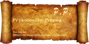 Prikosovits Poppea névjegykártya